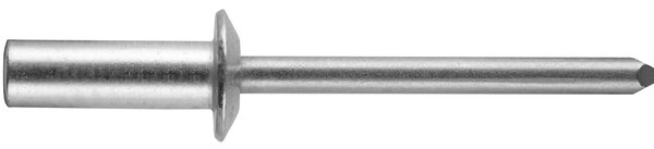 3/16" X .531 (.126-.312 GRIP) ALU/STAINLESS CLOSED BR, ROHS COMPLIANT